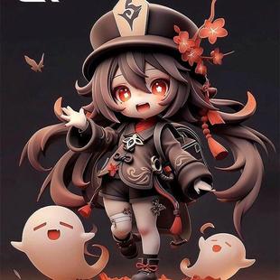 原神游戏周边顽皮Q版小胡桃可爱摆件手办送男生生日礼物公仔雕像