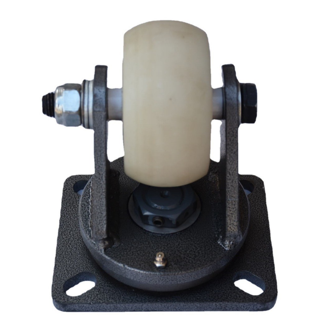 知马力zmali4寸重型钢芯尼龙工业万向脚轮360°转动轻推白色