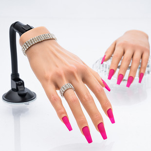 美甲练习假手模型珠宝拍照直播道具带骨骼可动仿真硅胶手模特足模