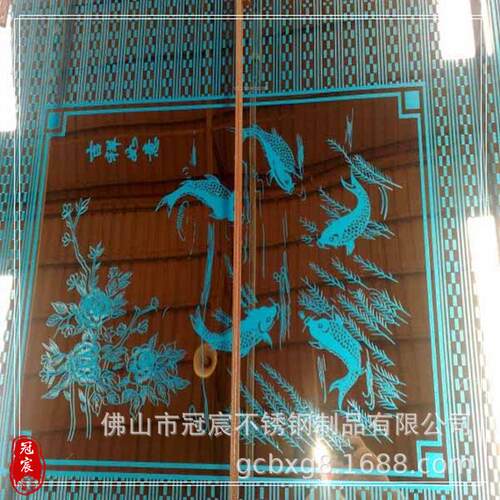热销不锈钢花纹腐蚀板装饰板蚀刻香槟金304拉丝仿古铜蚀刻板