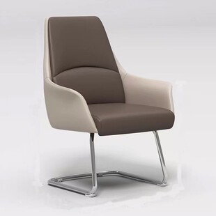 商务会议室皮质转椅轻奢西皮会议椅办公椅会议室弓形椅子