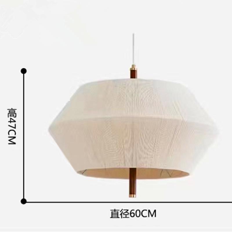 纯手工编织棉绳灯罩家用书房卧室过道楼梯极简吊灯个性
