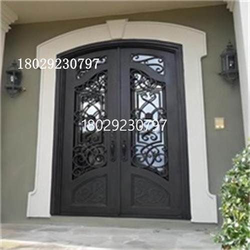 热销中式铁艺庭院别墅双开大门 别墅小区农村自建房防盗门