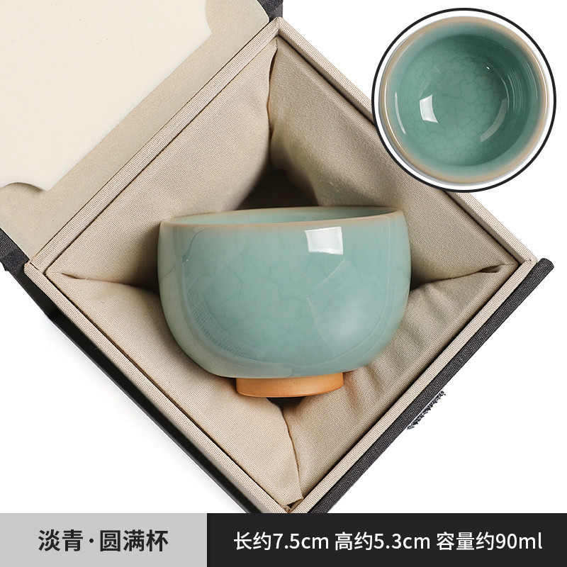 陶瓷猪油冻主人杯单个xyt茶杯品茗杯青瓷功夫茶具茶盏杯子茶