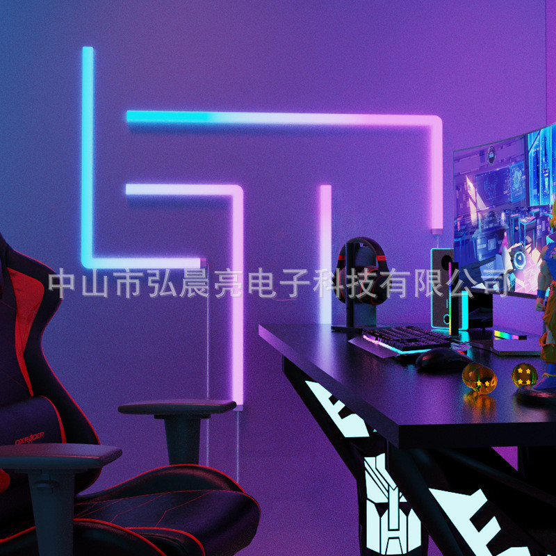 RGB幻彩拼接灯室内装饰氛围灯电竞led声控音乐装饰壁灯拼接造型