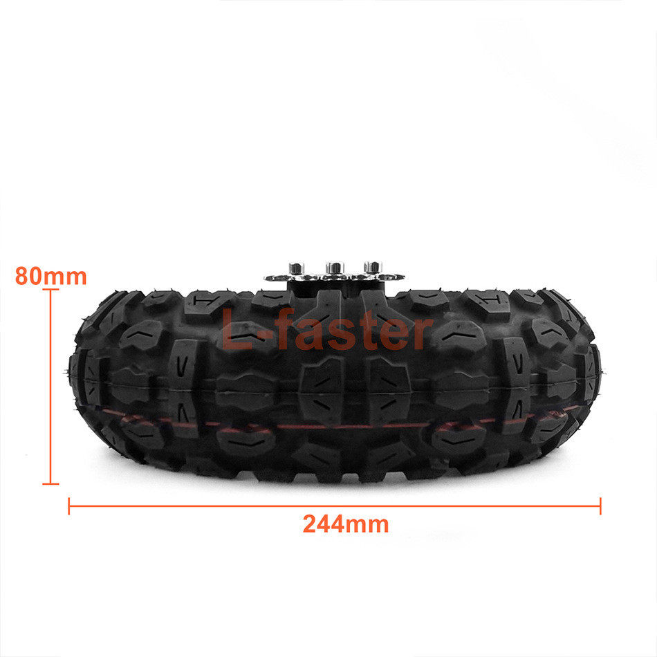 热销10英寸推车车轮700w双链传动齿轮电机套件无线遥控于电动越野