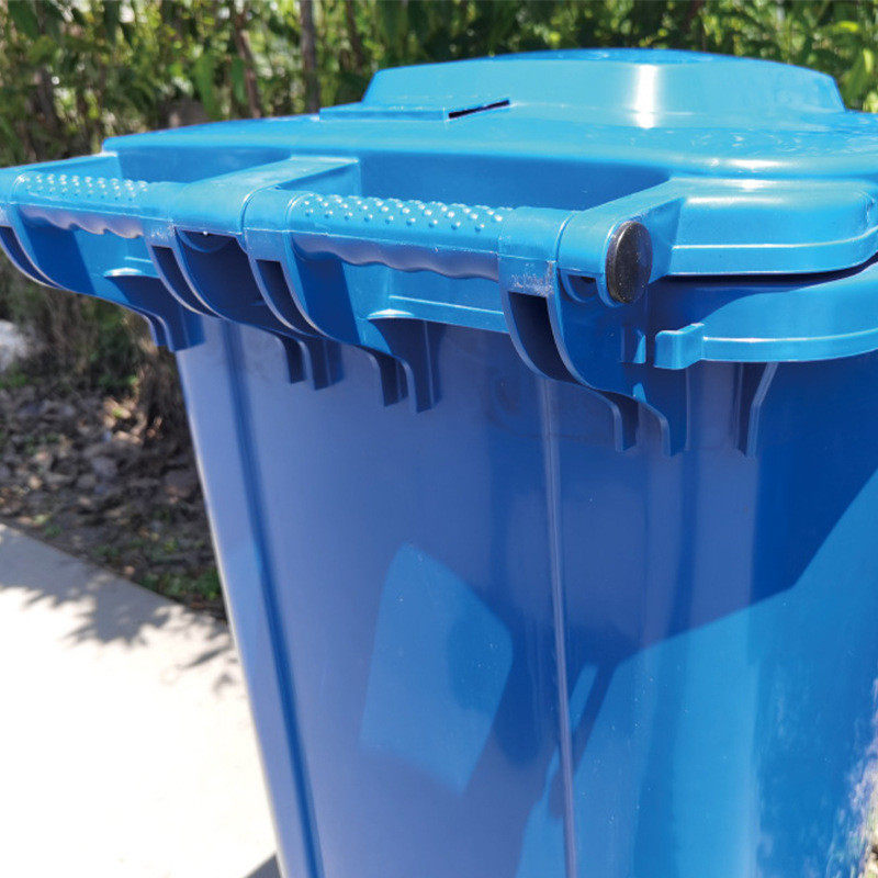 热销6601户外塑料垃圾桶塑料分类带盖挂车商用环卫可移动垃圾桶小