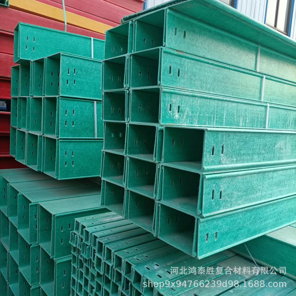 热销电缆桥架槽式150*100玻璃钢电缆槽盒走线槽桥架管箱厂家