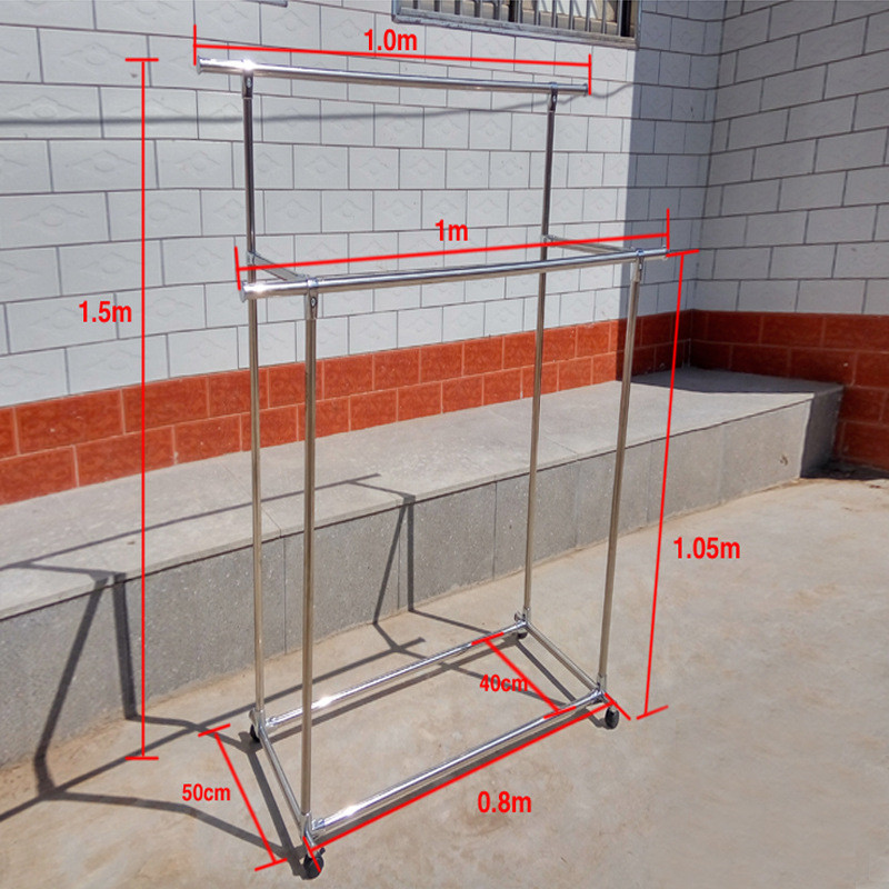热销晾衣架落地铝可被卧室客厅晒衣架晒挂衣架架子不锈钢室内室外
