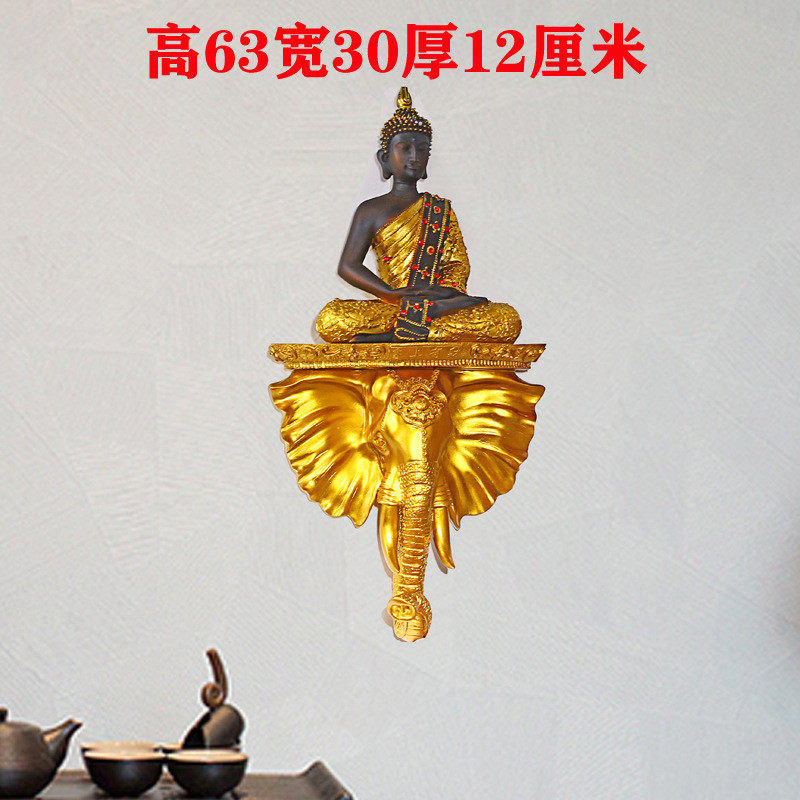 8ksg批发泰式大象头壁挂件酒店东南亚装饰会所坐佛摆件spa工艺品