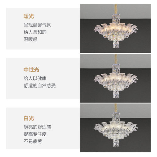 热销客厅吊灯法式轻奢水晶灯大气卧室灯餐厅灯新款别墅酒店大厅灯