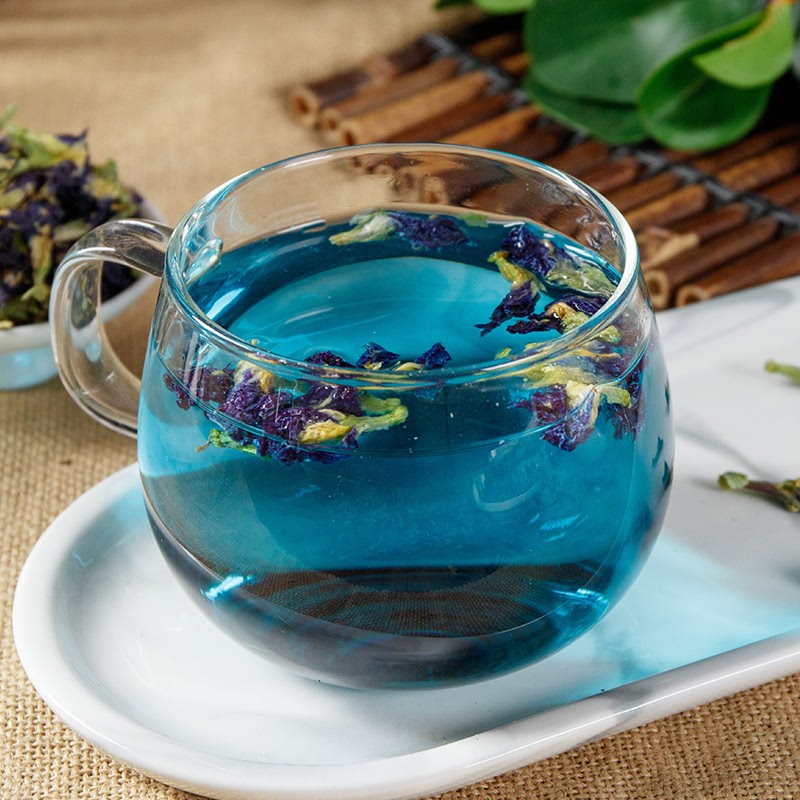 新日期正品蓝蝴蝶花茶500g干蝶豆花50g奶茶店烘焙店专用蓝色妖姬