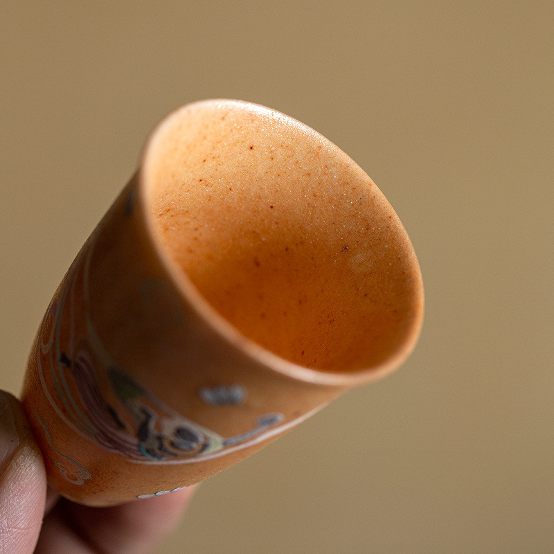 国潮精致敦煌月下霓裳闻香杯中式陶瓷主人杯个人专用茶具喝茶杯子
