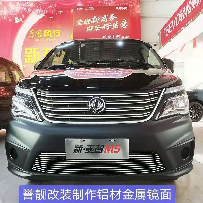东风风行菱智M5车身专用改装中网格栅外观装饰亮条防蚊虫护杠配件
