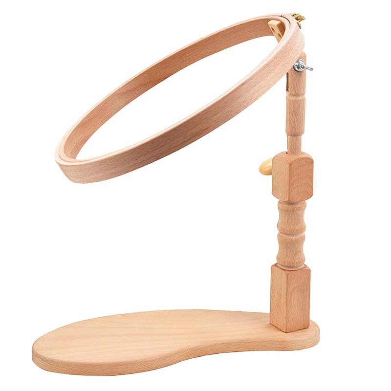 榉木坐式小绣架桌式280°可调节简易十字绣绣刺绣架