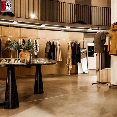 服装店展示架上墙木质货架高档女装陈列道具样品女装衬衣侧挂衣杆
