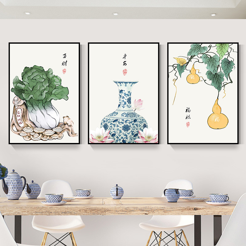5dbj批发新中式餐厅装饰画饭店歺厅农家乐挂画包厢厨房餐桌包间饭