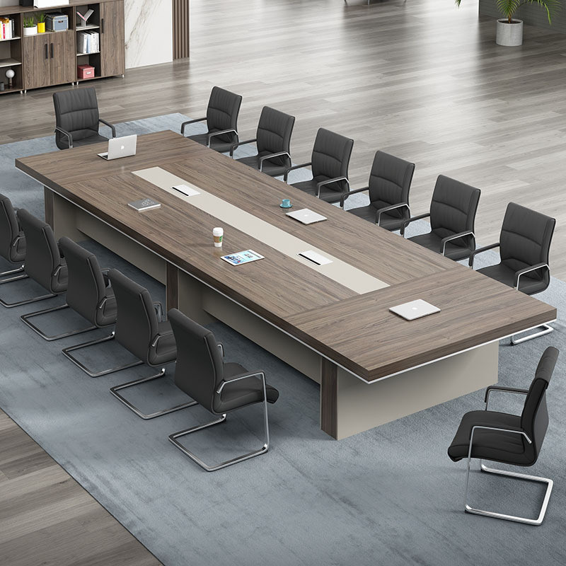 大型会议桌长桌简约现代长方形办公洽谈桌培训桌子会议室开会桌