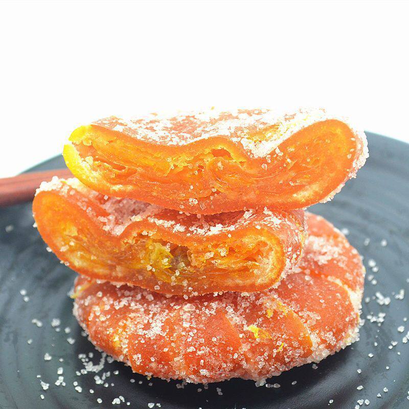 新货红桔饼老式手工橘子饼糖橘饼蜜饯四川特产金桔饼桔子饼厂一件