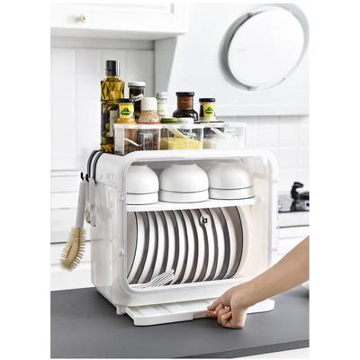 改装育雏保温箱家用碗柜厨房碗筷收纳盒带盖装碗碟盘沥水碗收纳架