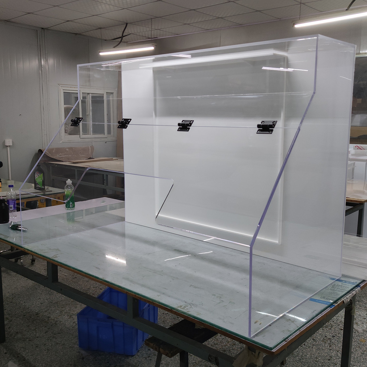 大型亚克力实验装置防护罩透明有机玻璃设备保护罩防尘箱