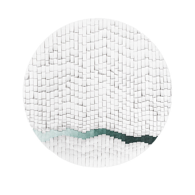 客厅装饰画轻奢现代皮革拼贴实物画立体简约餐厅玄关抽象挂画