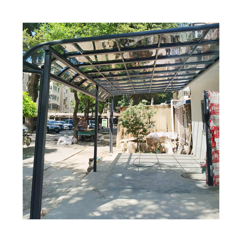 楼顶雨棚露台棚庭院阳台铝合金遮阳棚防雨篷pc耐力板雨棚