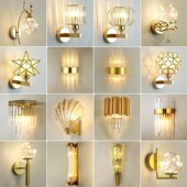 欧式 别墅大气led蜡烛过道灯ktv床头灯 客厅墙壁灯简欧卧室壁灯美式