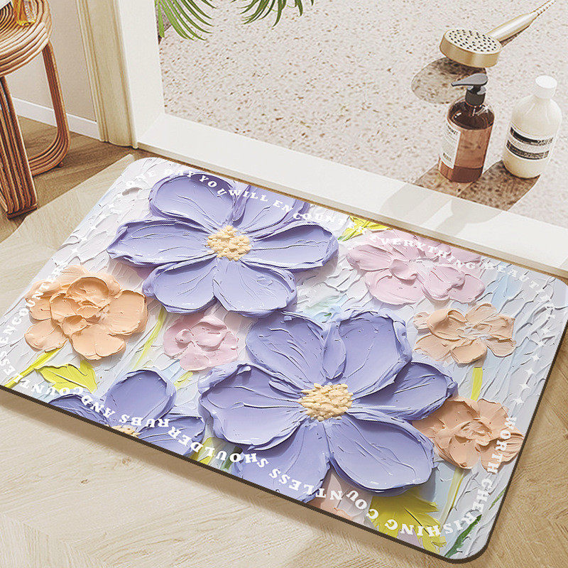 浴室地垫吸水耐脏卫生间门口硅藻泥脚垫速干防滑厕所进门垫地毯垫,居家布艺,家用脚垫,淘宝优惠券,粉丝福利购,淘宝优惠卷