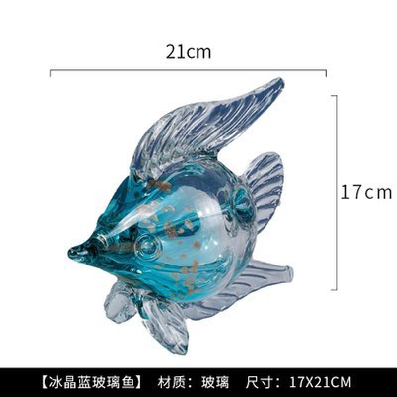 创意酒柜鱼装饰品摆件客厅现代家居饰品玻璃电视柜摆件工艺品高档