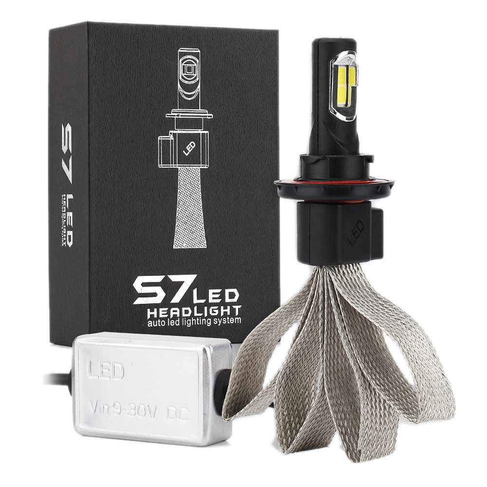 2件S7汽车LED大灯36W4000LMH13汽车LED大灯灯泡改装聚光灯