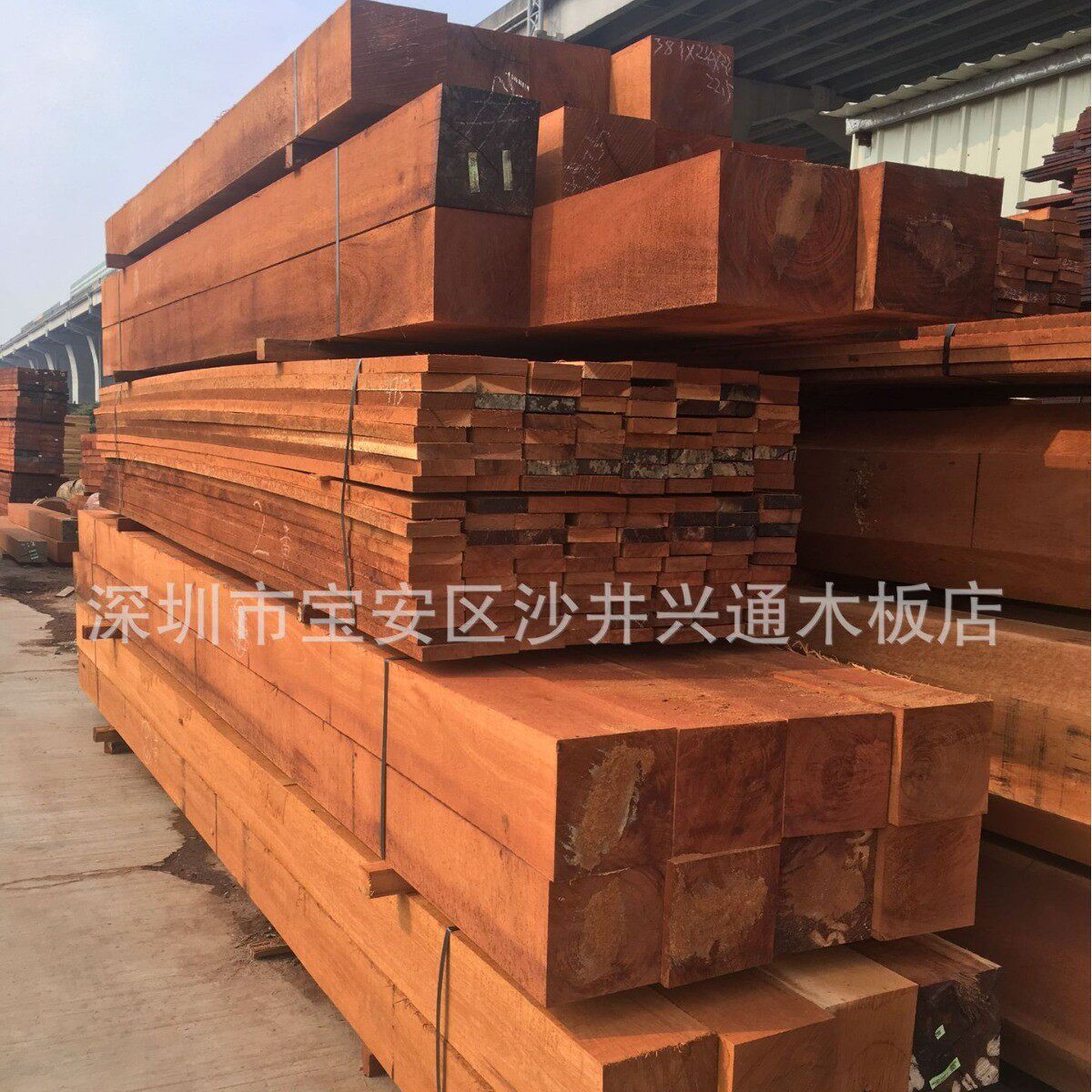 热销惠州市印尼菠萝格木耐久性用材菠萝格古建筑木料可定尺加工 - 实物图