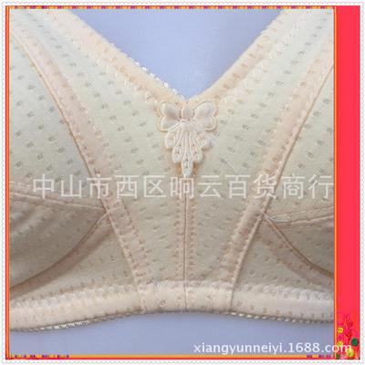厂价批发奇人花588老人女士便宜内衣透气三排扣薄款棉文胸