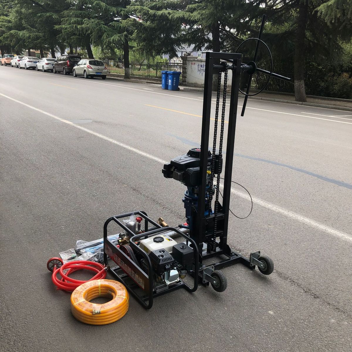 热销轻便地勘钻机芯钻机野外取样轻便钻机厂家现货汽油机型取岩心