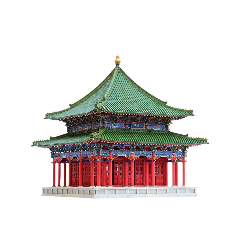 榫卯结构积木沉香亭中国古建筑故宫斗拱拼装玩具立体拼图手工DIY