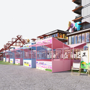 市集烤漆铁艺摆摊架户外夜市景区广场商业街集市地摊展示架摊位架