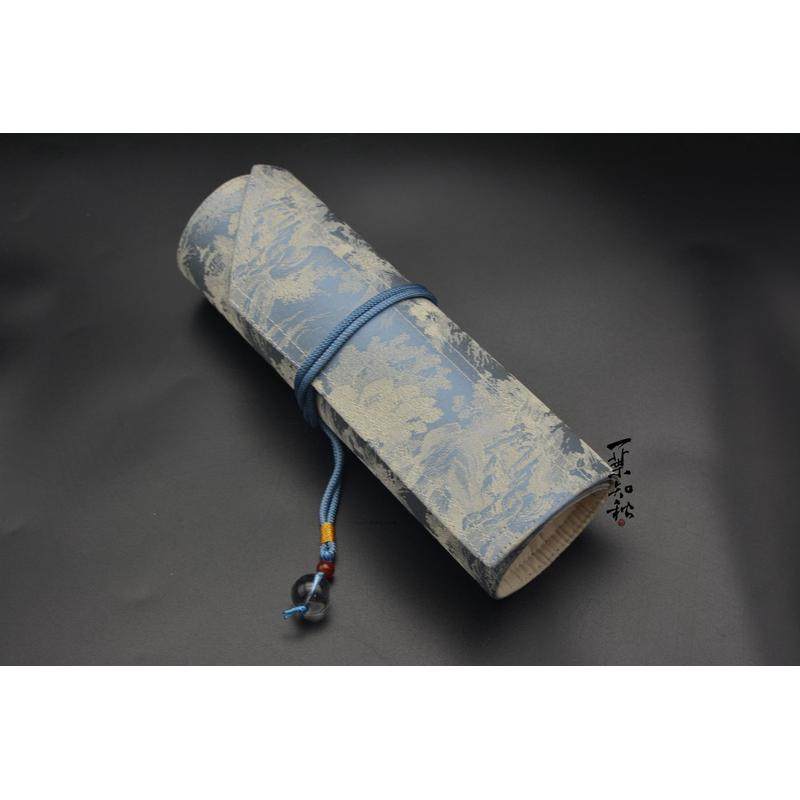 包邮一叶知秋手作 笔帘 【宋锦-山河】手工布艺 钢笔收纳笔袋笔包,文具电教/文化用品/商务用品,笔袋,淘宝优惠券,粉丝福利购,淘宝优惠卷