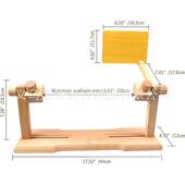 家用木制十字绣收纳架刺绣立式 套件桌面工具可调节榉木绣花支架