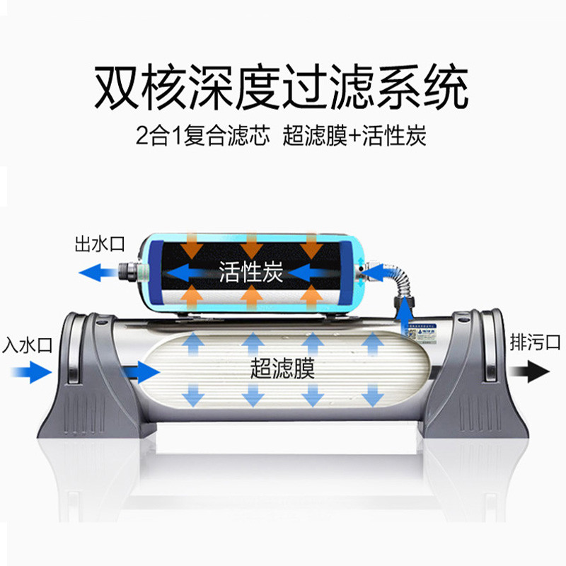 超滤净水器家用厨房自来水直饮奶茶店专用制冰机商用不锈钢过滤器
