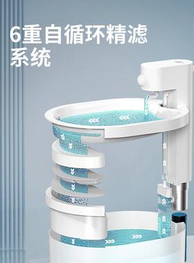 热销uah有哈宠物猫咪饮水机智能自动循环不水器无线感应狗狗喝插