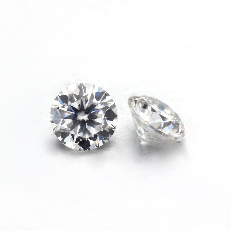 热销莫桑石莫桑厘石石裸石def色首饰小配圆形0.7-2.8mm规格齐全批