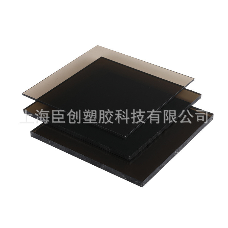 厂家定制茶色pc板加工防静电板材耐力板耐高温茶色pc板材pc板加工