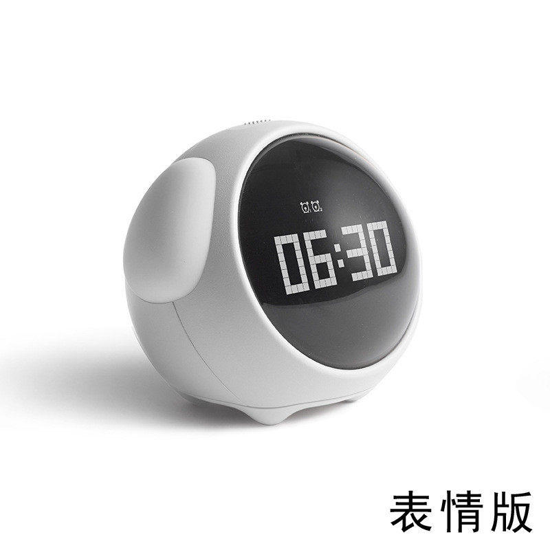 新款表情闹钟儿童床头卡通数字计时器时钟多功能led夜灯卧室