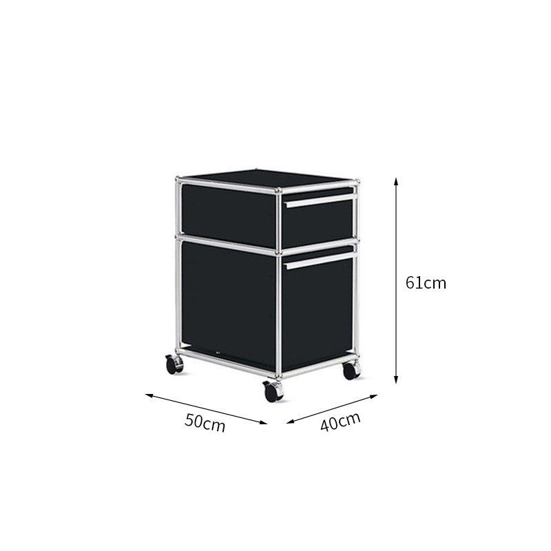 中古文件柜活动柜储物柜带锁桌下矮柜办公室资料柜不锈钢抽屉柜子