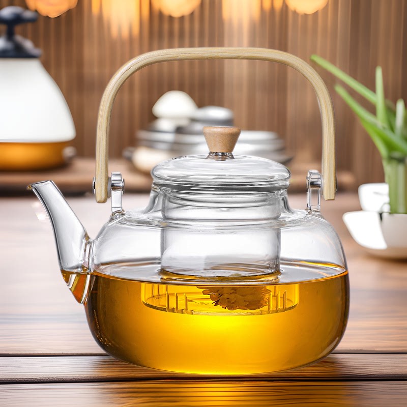 耐热玻璃煮茶壶煮茶器电陶炉烧茶壶电热茶炉家用泡茶壶白茶具套装