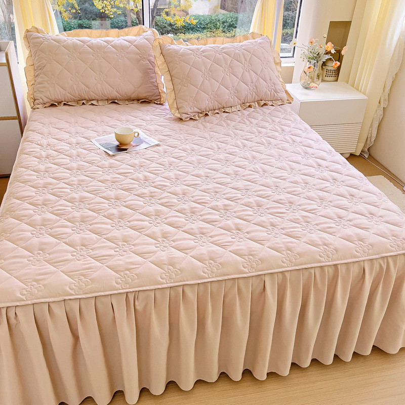 包邮床裙单件2024四季磨毛床罩款床单新款带裙边床围裙罩防滑床盖