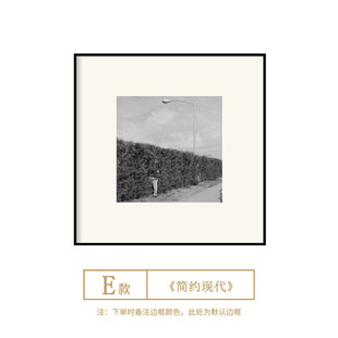 黑白咖啡店风格展厅装饰画现代背景墙挂画摄影作品工业风极简壁画