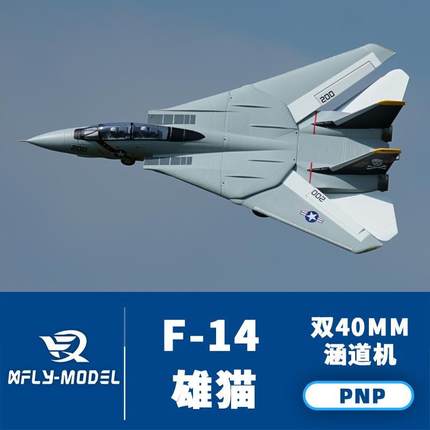 XFly迅飞 双40mm F-14 双发涵道战斗机电动航模飞机固定翼