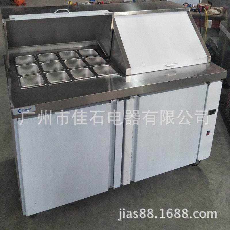 厂家供应110V三明治披萨操作台商用沙拉冷藏保鲜柜抓码柜