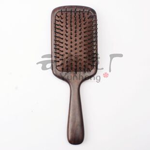 黑檀木大板气垫梳子女士气囊厂家头部经络梳家用顺发梳按摩梳批发